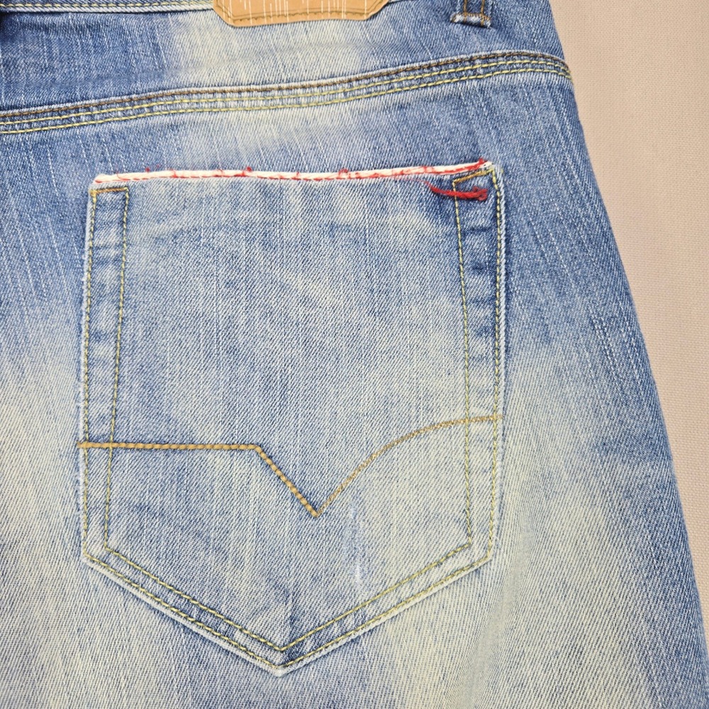 Cotton & Silk Jeans Distressed Straight Leg Medium Wash Blue Mens Size 50 IT - Picture 4 of 15